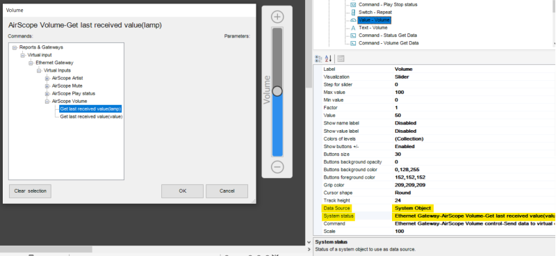 Visualizzare il Volume sull'UI