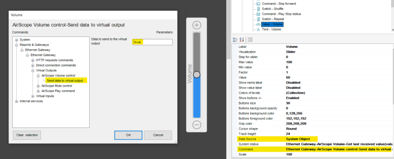 Change Volume from UI