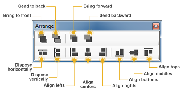 Objects arrange tool