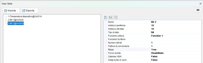 Gateway modbus