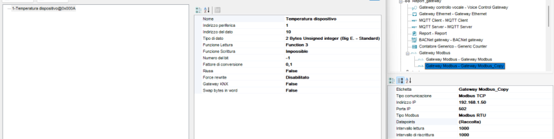 Gateway modbus