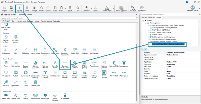 Gateway modbus