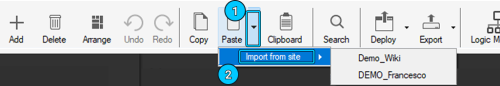 Multi sito - Importa dal sito