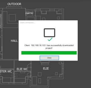 Configurator downloading message