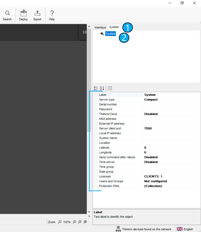 Project system information