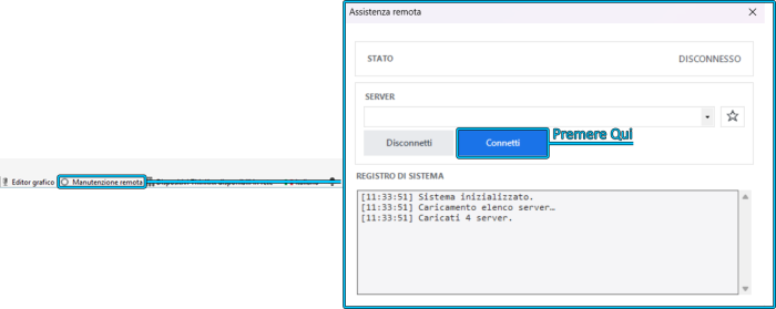 Connessione remota dal Configurator