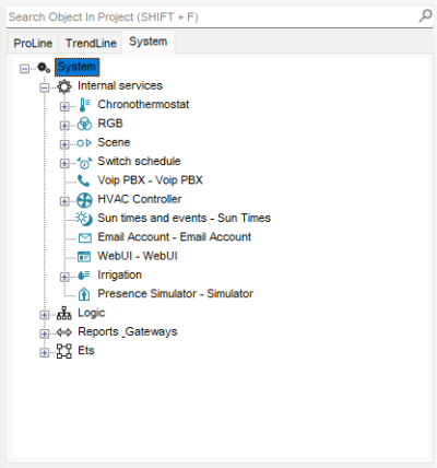  System tab