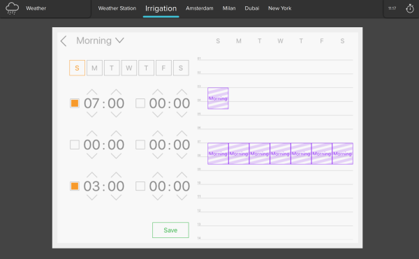 Irrigation Schedule