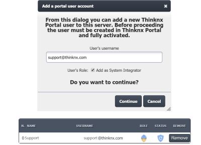  Linking a user to the Portal