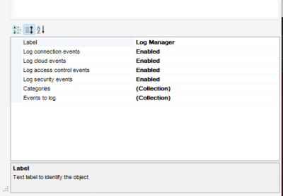 Log Manager - Parameters Log Manager - Parameters
