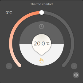 Example of a thermostat in manual mode