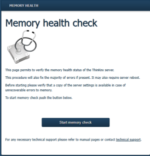 Verifica stato memoria Verifica stato memoria