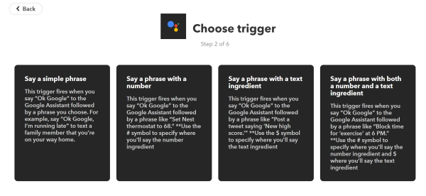 select your trigger